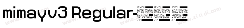mimayv3 Regular字体转换